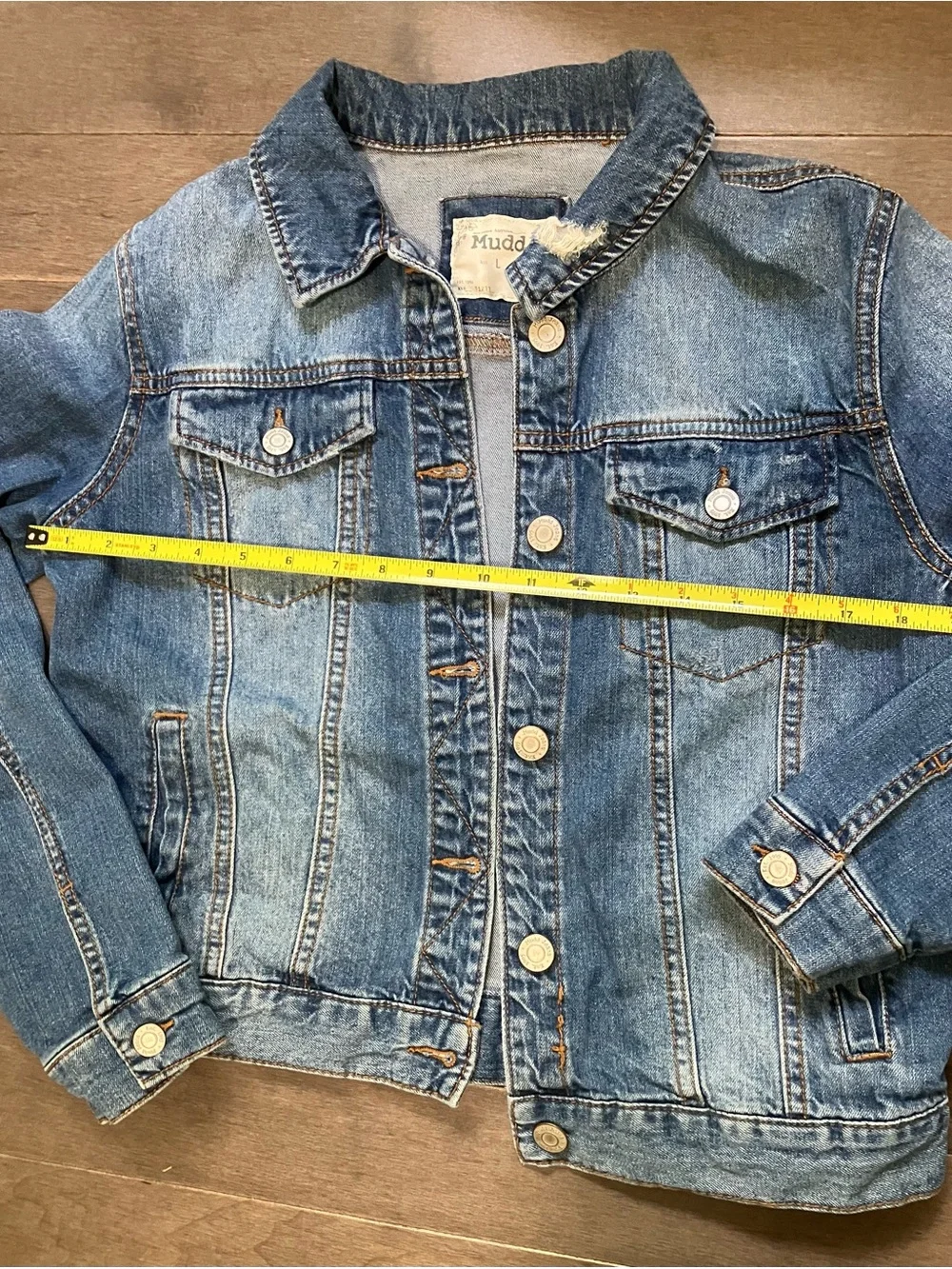 Mudd Distressed Denim Jacket L